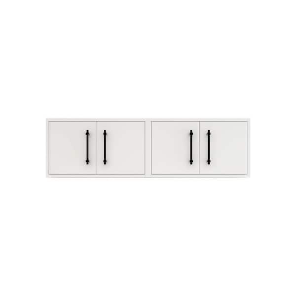 Victoria 47.4 in. W x 11.8 in. D x 13.78 in. H White Plywood Wall Overhead Floating Linen Cabinet in Gloss White