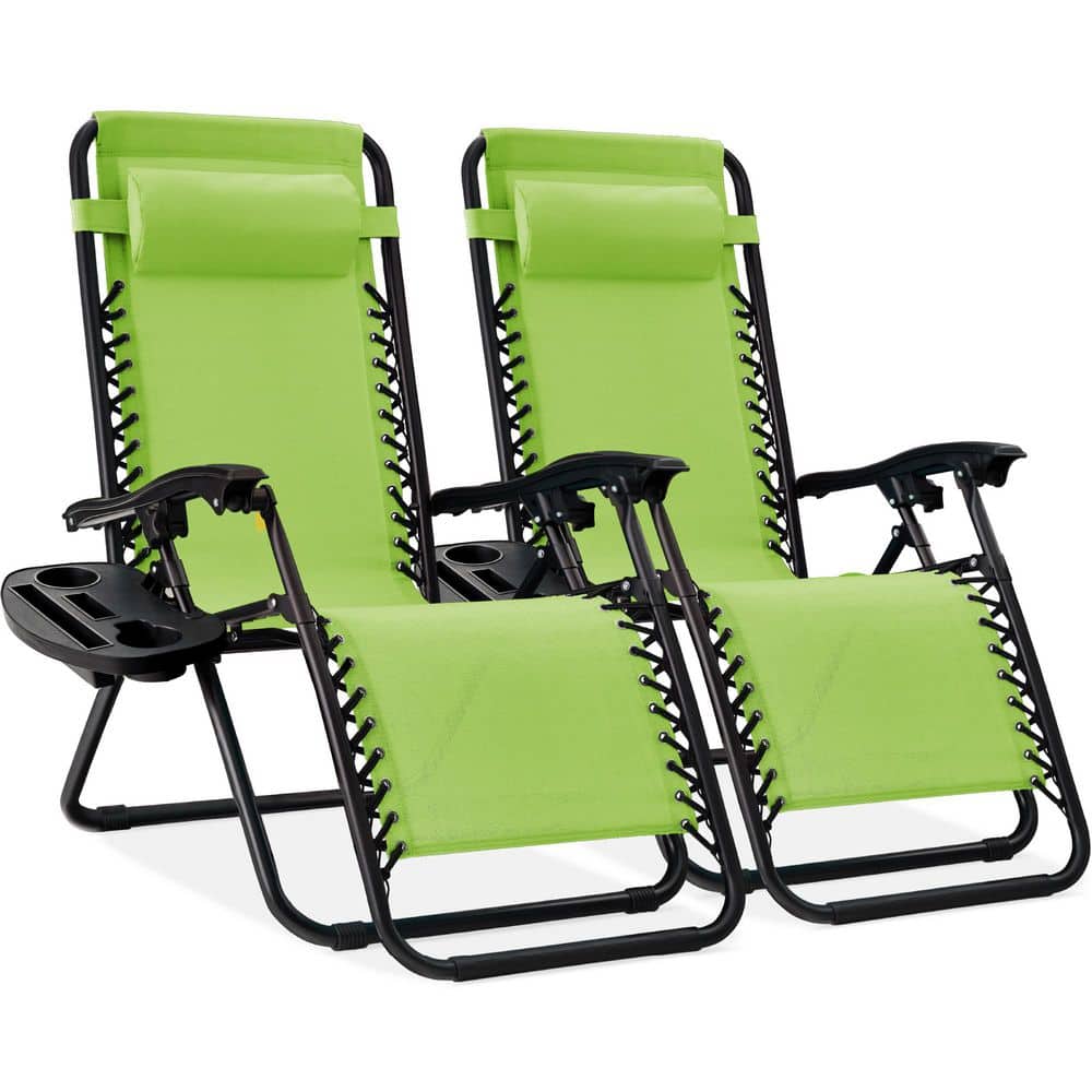 Best Choice Products Lime Green Metal Zero Gravity Reclining Lawn