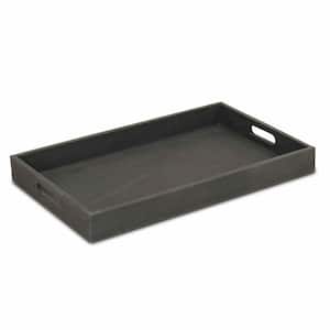 Amelia 18.75 in. W x 2 in. H x 11.75 in. D Rectangle Black Fir Dinnerware and Serving Storage