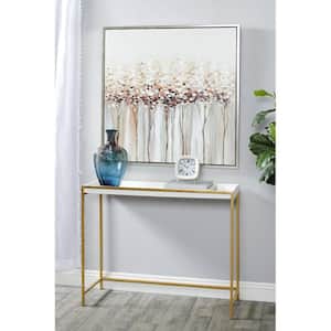 1- Panel Tree Framed Wall Art with Silver Frame 40 in. x 40 in.