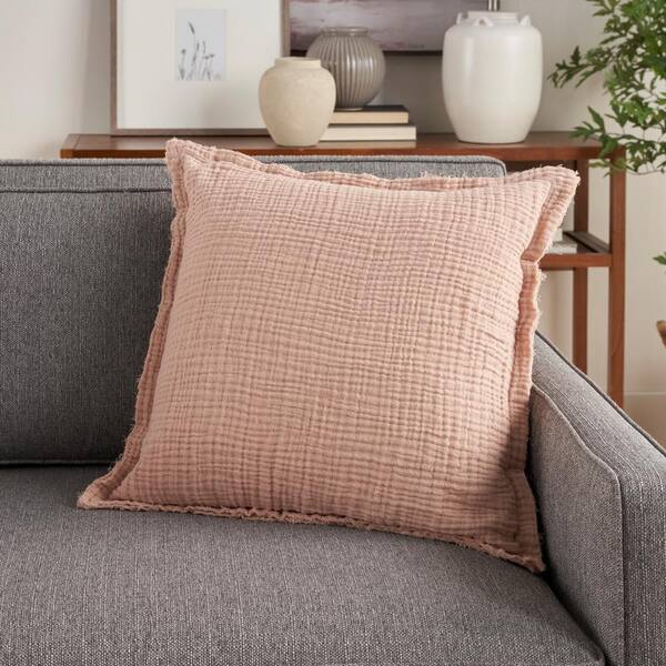 Blush textured online pillow