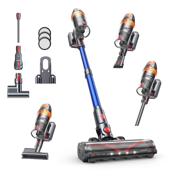 650W 50KPA Bagless Upright Vacuum with 4 Modes, 65Mins Runtime, HEPA Filter, Motorized Brush for Carpets Hard Floors