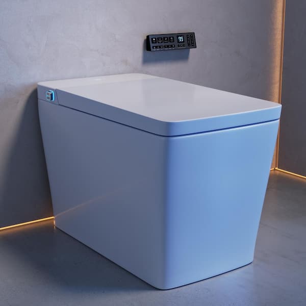 Concorde Smart 1-Piece 1.28 GPF Single Top Flush Toilet in Glossy White