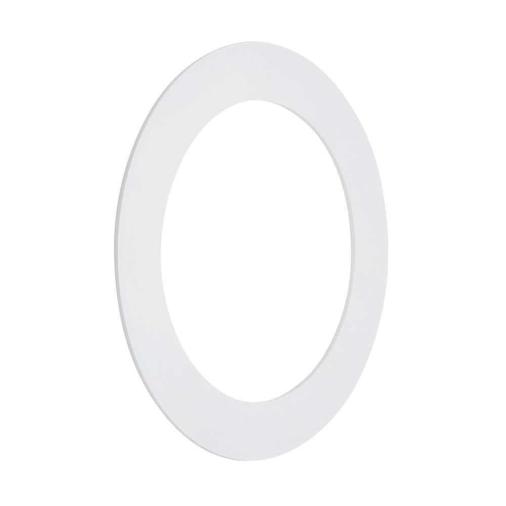 White Round Plastic Goof Rings for Recessed Lights, 8.6" Diameter, 12 Pack