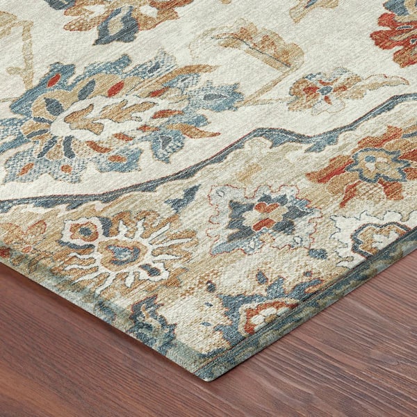 Chantille Machine Washable Indoor/Outdoor Abstract ACN2793 Linen 2 ft. x 7 ft. Runner Rug