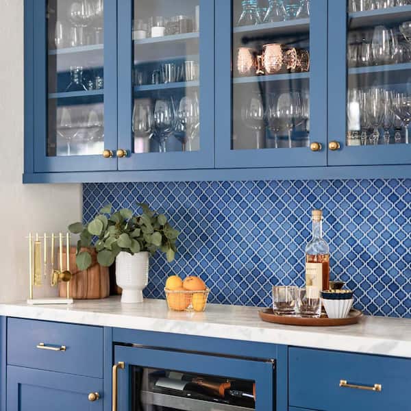 Hudson Tangier Denim Blue 12 in. x 12 in. Porcelain Floor and Wall Mosaic Tile (11.0 sq. ft./Case)