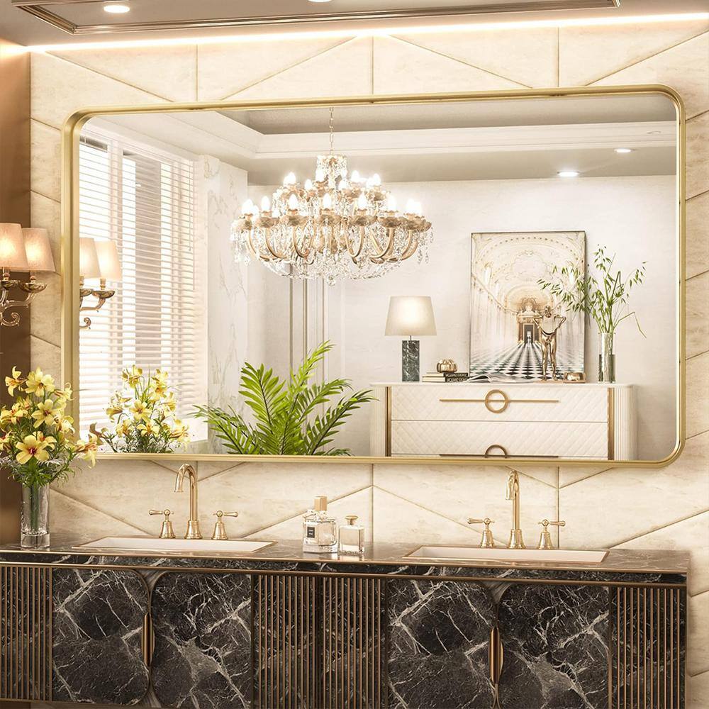 waterpar 60 in. W x 36 in. H Rectangular Aluminum Framed Wall Bathroom