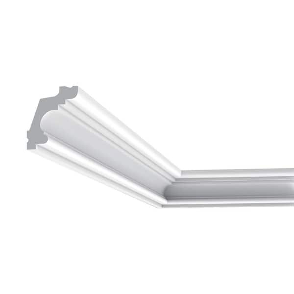 ORAC DECOR 1-5/8 in. x 2 in. x 78-3/4 in. Primed White Plain Polyurethane Crown Moulding (16-Pack)
