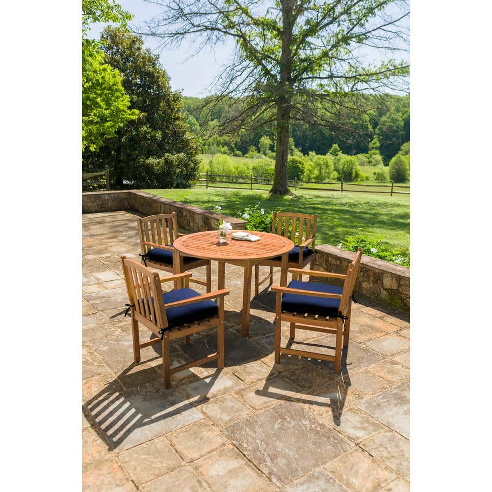 Lancaster Round Eucalyptus Outdoor Dining Table