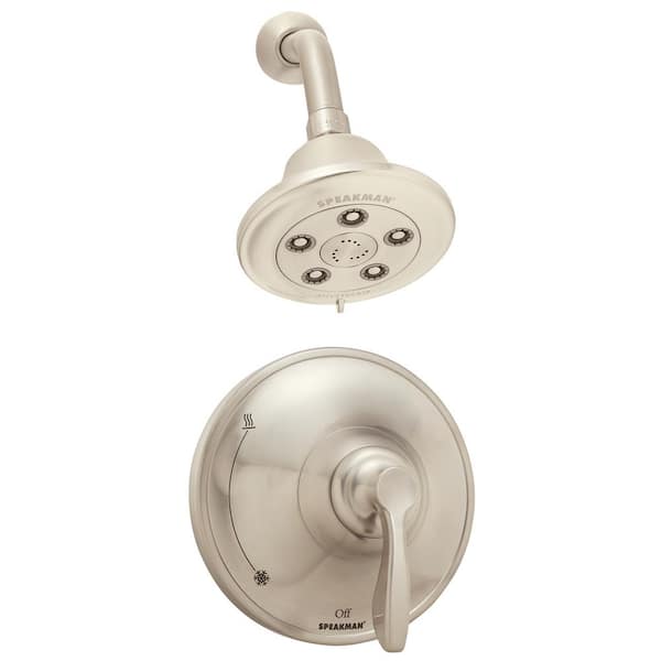 Speakman Chelsea 1-Handle 3-Spray Shower Faucet in Brushed Nickel (Valve Included)