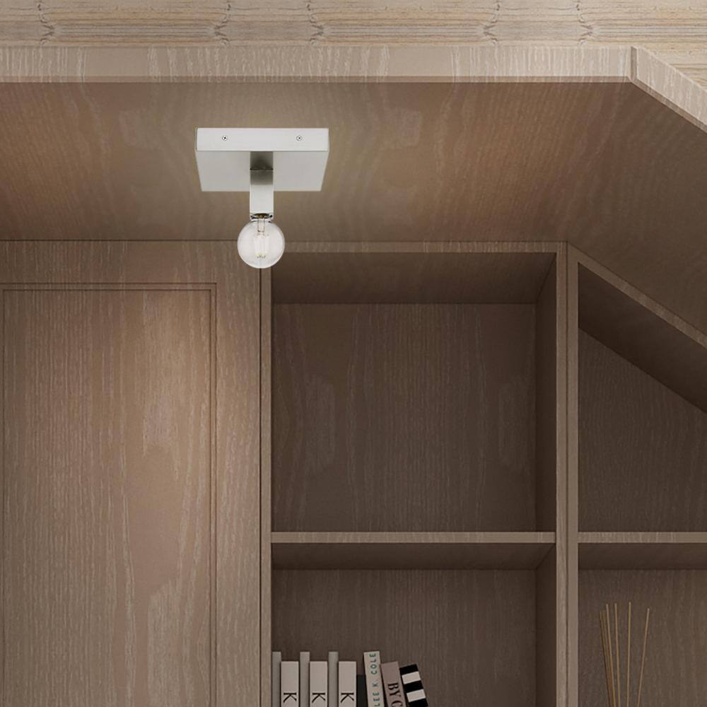 Solna Sleek Minimalist Brushed Nickel LED Flush Mount Light