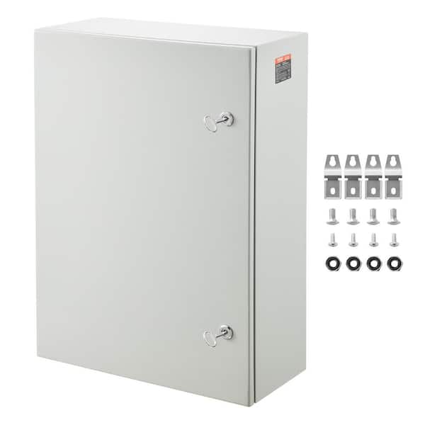 Steel Electrical Box 28 x 20 x 10 in. Cold Rolled Electrical Enclosure Box Wall-Mounted with Mounting Plate Hinges Lock