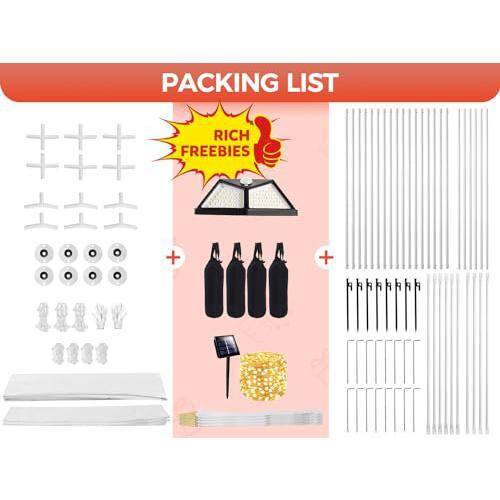 10x20FT White Steel Frame Patio Party Tent with Removable Sidewalls