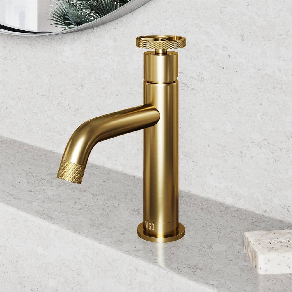 Cass 8" Matte Brushed Gold Single Handle Bathroom Faucet