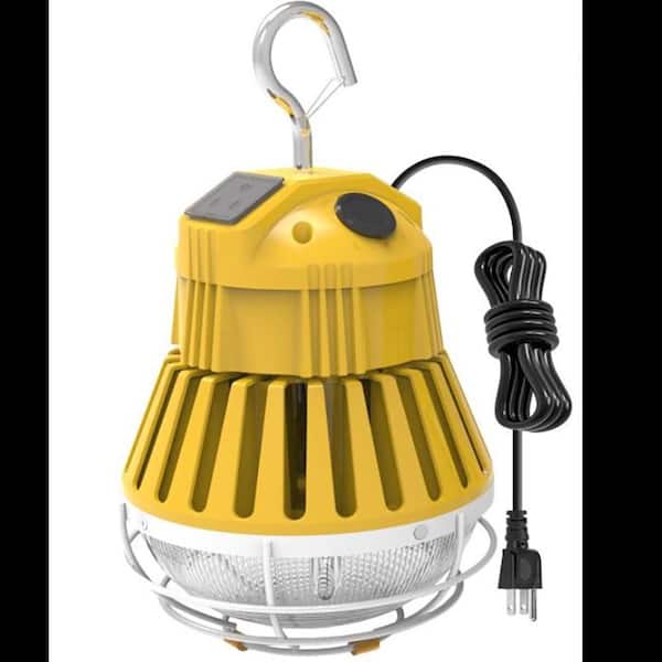 300-Watt Equivalent 120-277V Adjustable Lumen & CCT 100-Watt LED Temporary Work Light Job Site Hanging 10 ft. Cord