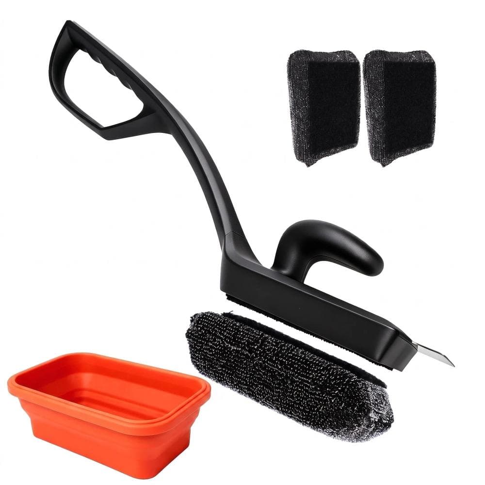 Bristle-Free Silicone Grill Brush with Detachable Heads, Scraper and Collapsible Water Cup for Gas, Charcoal price history on PriceWatchPro