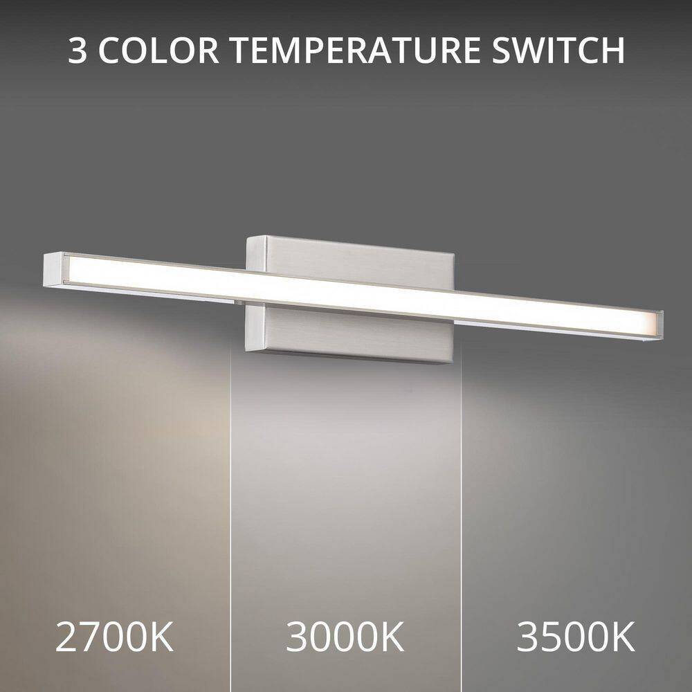 Parallax 18" Brushed Nickel Minimalist LED Vanity Light