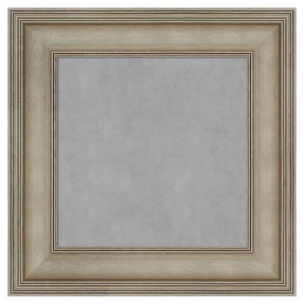 Amanti Art Mezzanine Antique Silver Narrow 17 in. x 17 in. Framed Magnetic Board