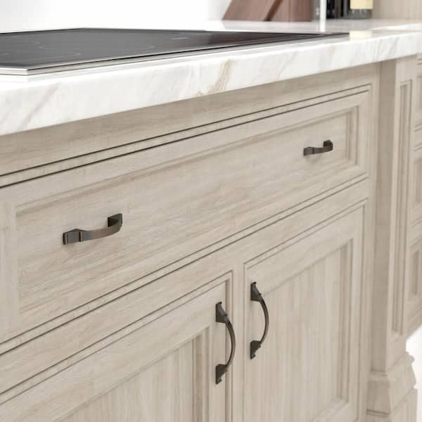 Teramo Collection 3 in. or 3-3/4 in. (76 mm or 96 mm) Vintage Brushed Oil-Rubbed Bronze Cabinet Arch Pull