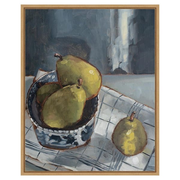 Amanti Art A Dish of Fruit I by Marian Parsons 23 in. W x 28 in. H. Canvas Wall Art Print Framed in Brown