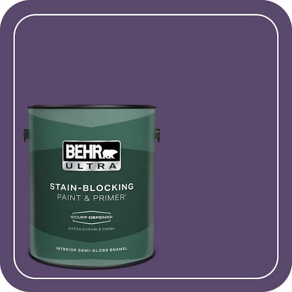 BEHR ULTRA 1 gal. #P570-7 Proper Purple Extra Durable Semi-Gloss Enamel Interior Paint & Primer