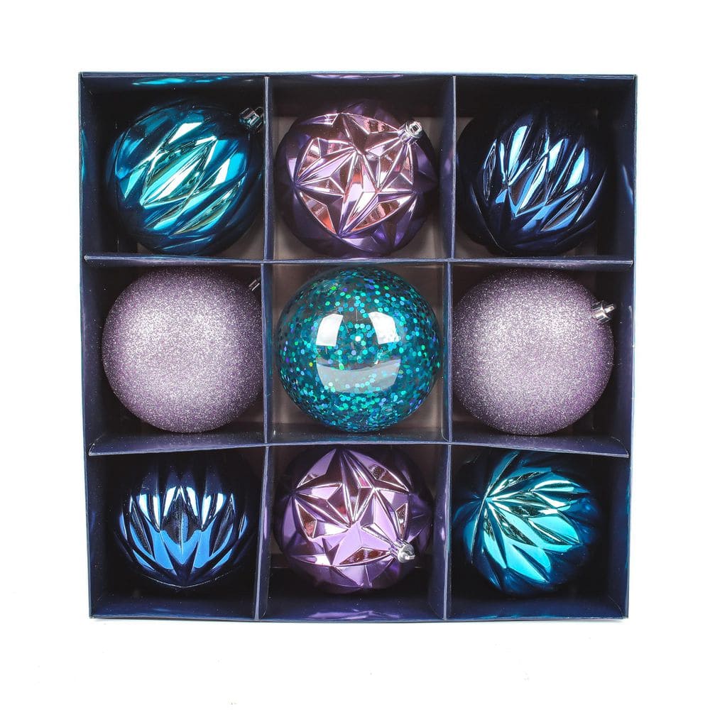13 in. Purple Xmas Ball Decor Set price history on PriceWatchPro