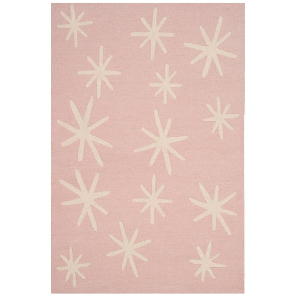 SAFAVIEH Kids Pink/Ivory 5 ft. x 7 ft. Geometric Stars Area Rug