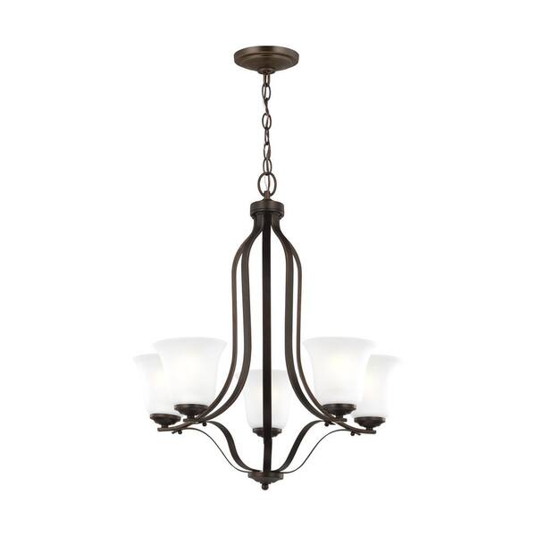 Sea Gull Lighting Stirling Burnt Sienna Transitional Etched Glass Cylinder Kitchen Island Light