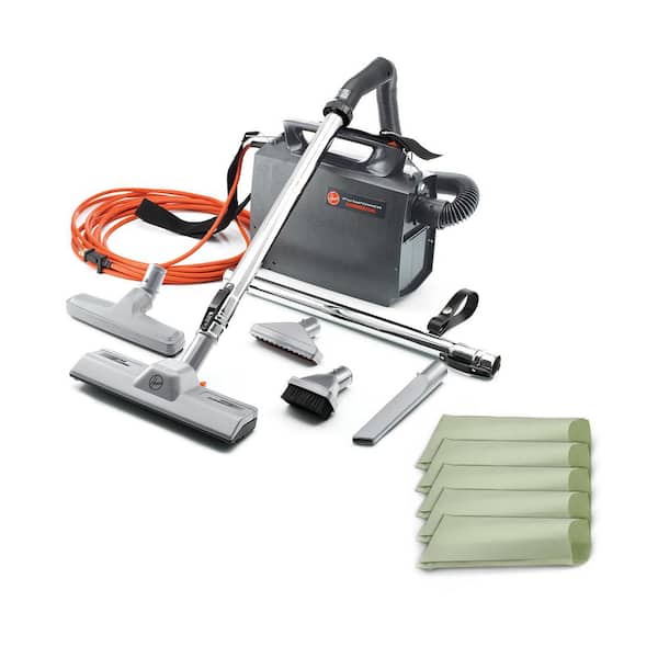 Commercial PortaPOWER Bagged Corded Washable Filter Vacuum Cleaner and Portapower Bag Adapter Kit Type N Bag (5-Pack)