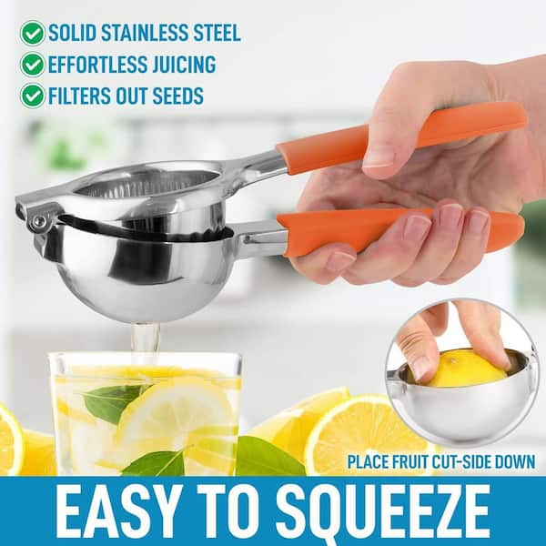 Newly Stainless Steel Manual Fruit Juicer Heavy Duty Alloy Lemon Press  Squeezer Premium Quality Lemon Orange Juicer，Simple Fruit Press Squeezer  Citrus