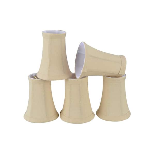 Aspen Creative Corporation 4 in. x 5 in. Butter Creme Bell Lamp Shade (5-Pack)
