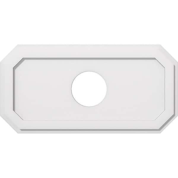 Ekena Millwork 30 in. W x 15 in. H x 6 in. ID x 1 in. P Emerald Architectural Grade PVC Contemporary Ceiling Medallion