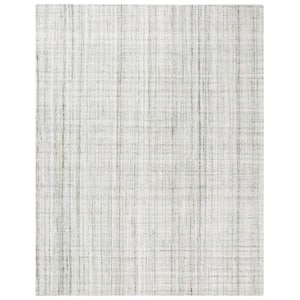 Abstract Green/Sage 10 ft. x 14 ft. Distressed Striped Area Rug