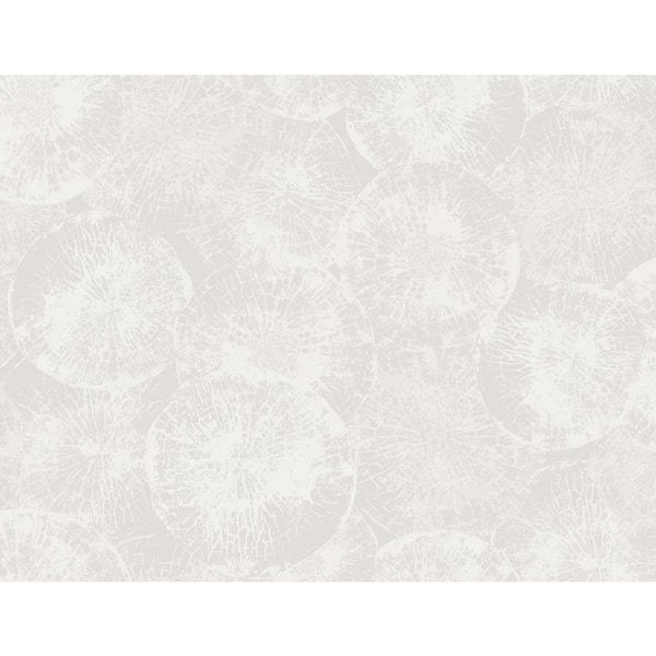 Seabrook Designs Fog Grey Eren Paper Unpasted Wallpaper Roll (60.75 sq. ft.)