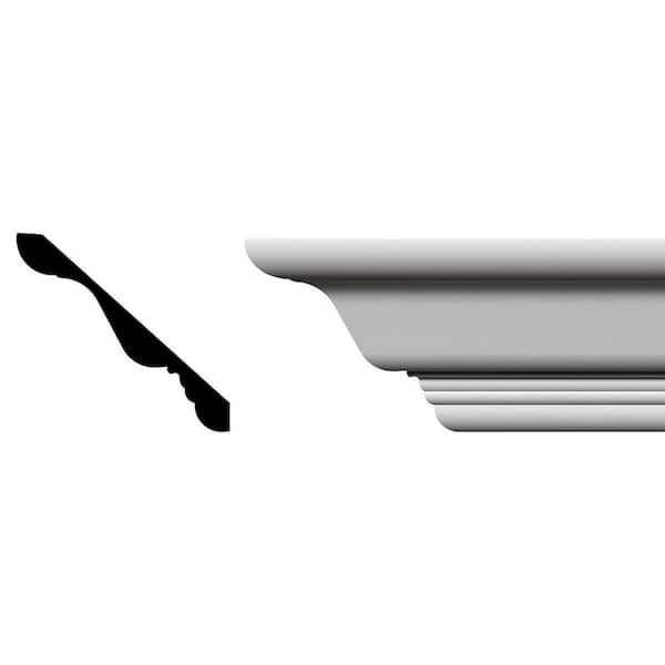 4 in. x 6 in. x 96 in. Crown Moulding, PVC
