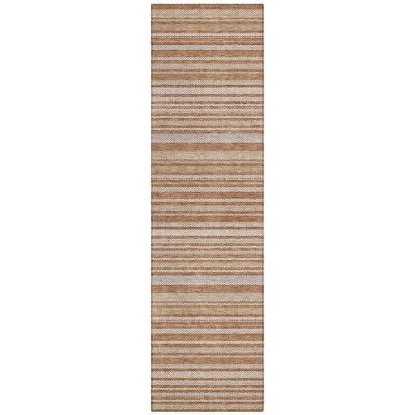 Chantille Machine Washable Indoor/Outdoor Abstract ACN3106 Rust 2 ft. x 7 ft. Runner Rug