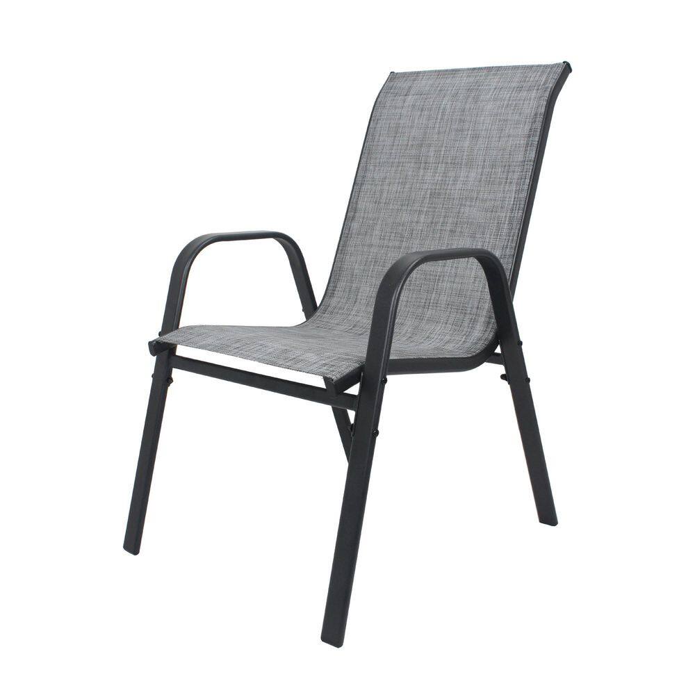 6-Piece Teslin Fabric Metal Frame Outdoor Dining Chairs Gray Chair Set price history on PriceWatchPro
