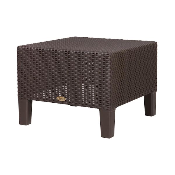Lagoon Magnolia Brown Rattan Outdoor Side Table
