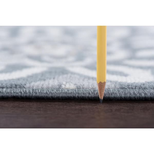 Madison Floral Gray 8 ft. x 10 ft. Indoor Area Rug