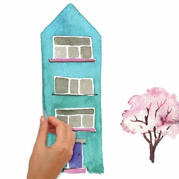 RoomMates Pink and Purple and Blue Gabby's Dollhouse Peel and Stick Giant  Wall Decal RMK4822GM - The Home Depot