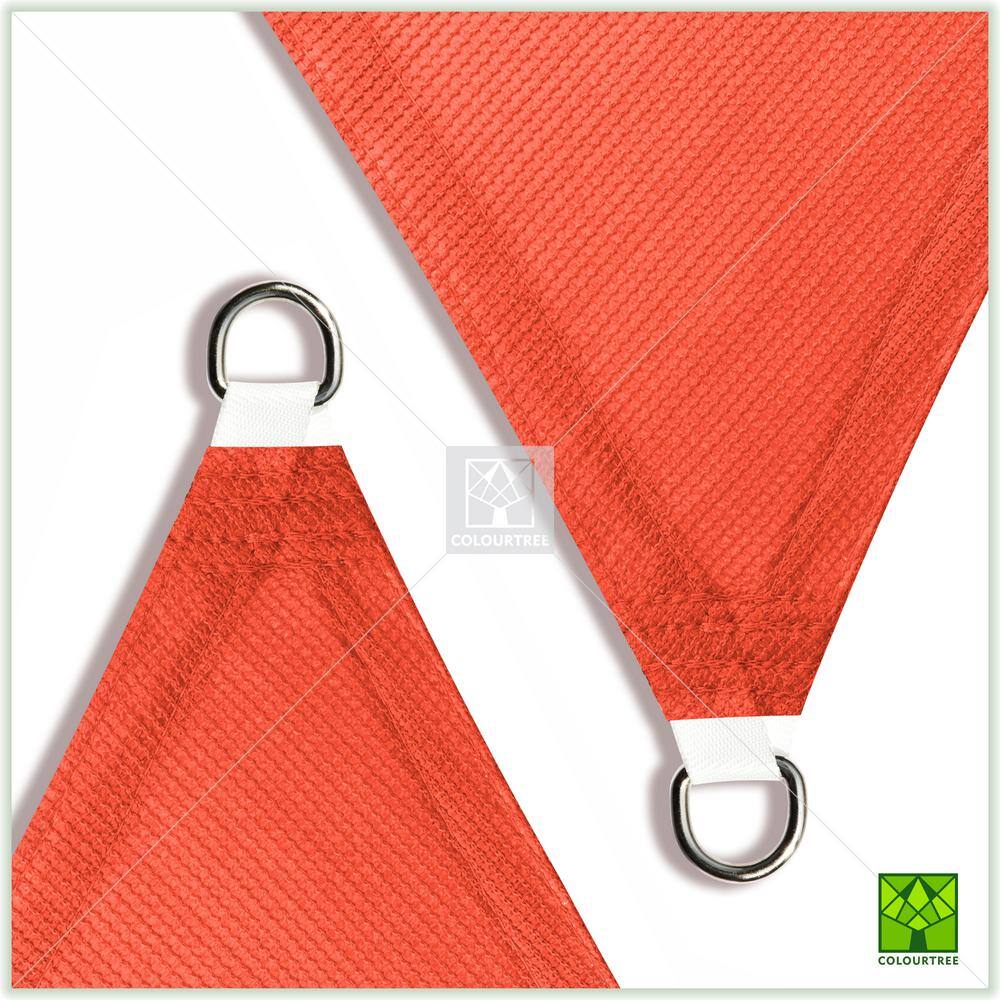 Large Red High-Density Polyethylene Patio Sun Shade Sail