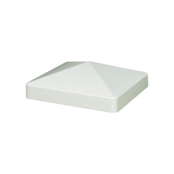 Veranda 4 in. x 4 in. White Composite Pyramid Fence Post Cap