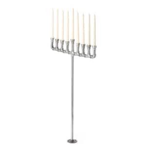 Vintiquewise 35.75 in. Silver Modern Lighting Thin Pipe Hanukkah 