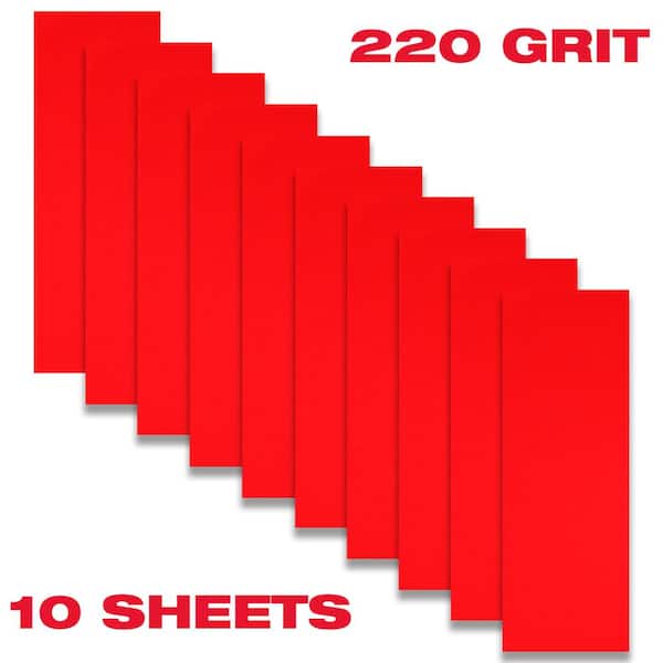 DIABLO 1/3 in. Sheet 220-Grit Sandpaper Hand Sanding Sheets (500-Pack)