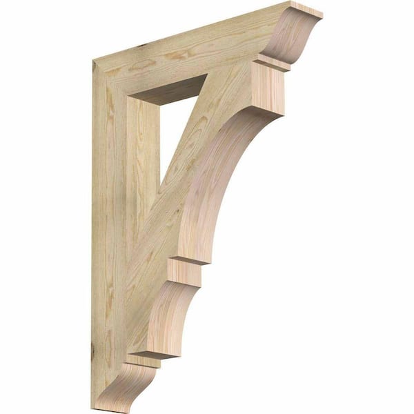 Ekena Millwork 6 in. x 44 in. x 32 in. Douglas Fir Balboa Traditional Rough Sawn Bracket