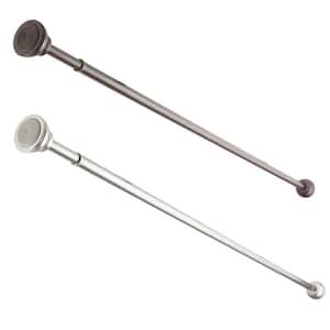 7/16'' Dia Adjustable 24'' to 36'' Decorative Spring Tension Rod in Satin Nickel