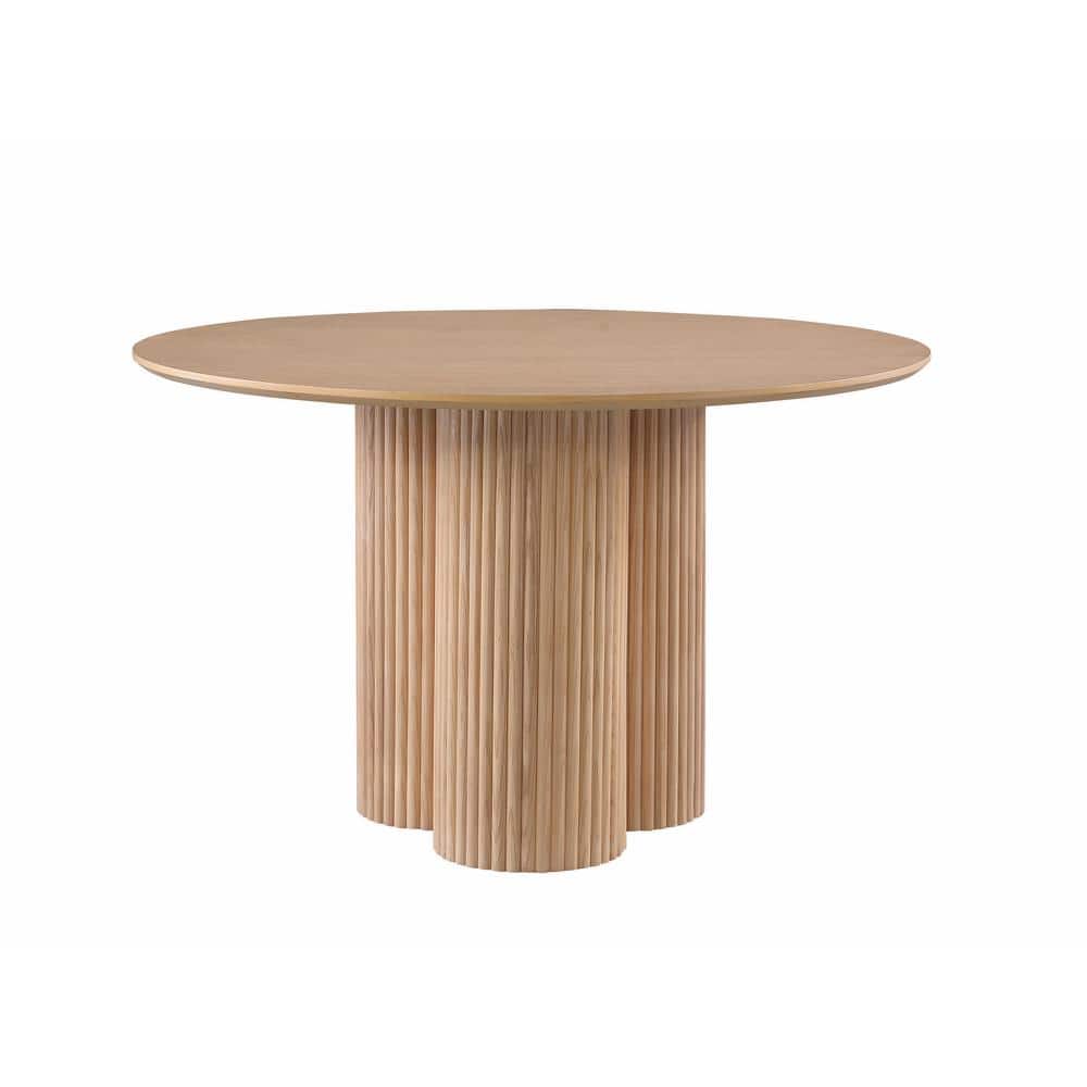 Best Master Furniture Harmonique Light Oak Wood 48 in. L Pedestal