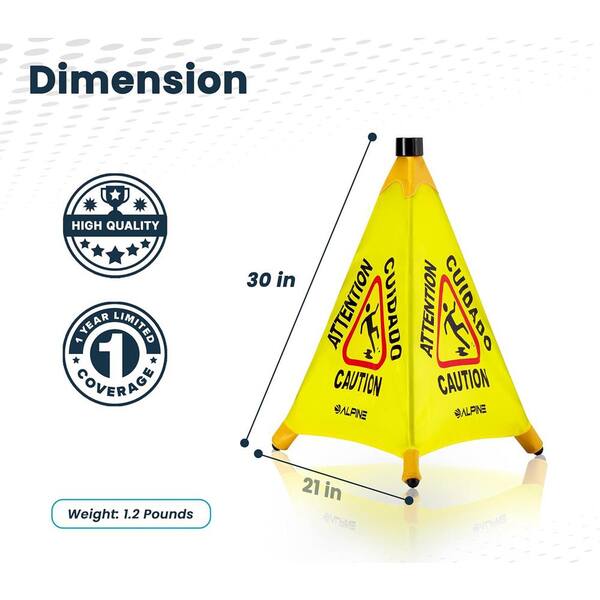 Genuine Joe Universal Graphic Wet Floor Sign - 1 Each - English, Spanish - Wet Floor Print/Message - Foldable - Yellow Genuine Joe Universal Graphic Wet Floor Sign - 1 Each - English, Spanish - Wet Floor Print/Message - Foldable - Yellow