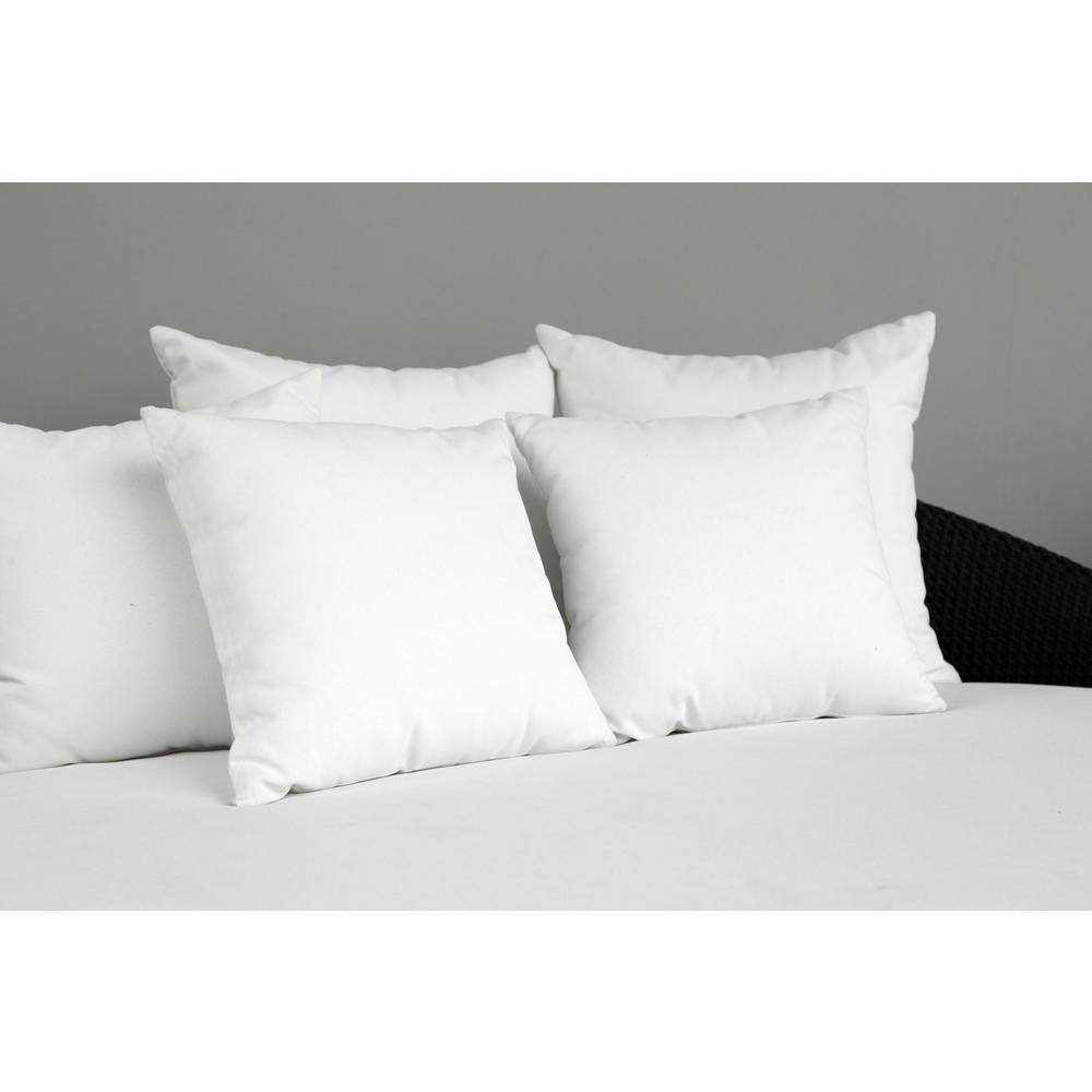 White Hypoallergenic Down Alternative 18" Throw Pillow Inserts, Set of 4