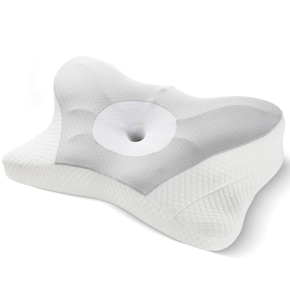 Memory Foam Gray King Size Bed Pillows with Offers 2-Different Heights, for